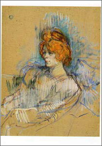 ポストカード アート ロートレック「肘掛け椅子の女」105×148mm 名画 メッセージカード 郵便はがき コレクション(VD6124)