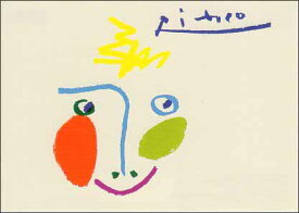 ポストカード アート ピカソ「ドローイング(愉快)」105×148mm 名画 メッセージカード 郵便はがき コレクション(VD8258)