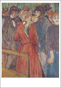 ポストカード アート ロートレック「ムーラン・ド・ラ・ギャレット」105×150mm 名画 メッセージカード 郵便はがき コレクション(TPA037)