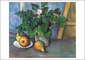 ポストカード アート セザンヌ「梨と花の鉢」105×150mm 郵便はがき メッセージカード コレクション(HZN2116)