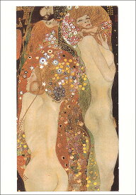 ポストカード アート クリムト「水蛇2」105×150mm 名画 メッセージカード 郵便はがき コレクション(HZN1593)