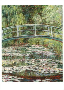 ポストカード アート モネ「睡蓮の池と橋」105×148mm 名画 花 メッセージカード 郵便はがき コレクション(VD5801)