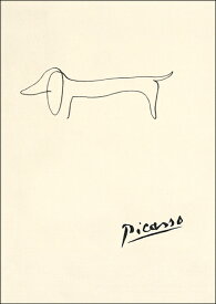 ポストカード アート ピカソ「ドローイング(犬)」105×148mm 名画 動物 メッセージカード 郵便はがき コレクション(VD8461)
