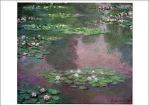 ポストカード アート モネ「睡蓮」105×148mm 名画 花 メッセージカード 郵便はがき コレクション(VD8529)