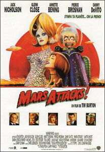 ポストカード シネマ「マーズ・アタック!」(ファンタジー/スリラー映画)105×150mm メッセージカード 郵便はがき ビンテージ ヴィンテージ