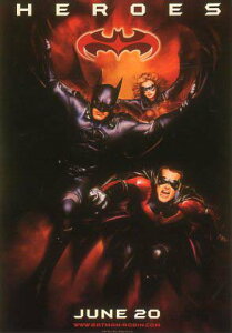 ポストカード シネマ「バットマン&ロビン」(ファンタジー/アクション映画)105×150mm メッセージカード 郵便はがき ビンテージ ヴィンテージ