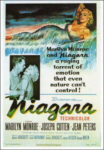 ポストカード シネマ「ナイアガラ(1953年)」(スリラー映画)「マリリン・モンロー」(女優)「ジョセフ・コットン」(男優) 105×150mm 洋画 メッセージカード 郵便はがき ビンテージ ヴィンテージ