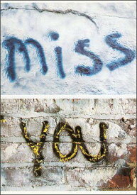 ポストカード カラー写真「miss you」105×150mm 郵便はがき メッセージカード