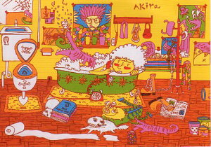 |XgJ[h CXg Ԗ엺uAj}p_CXv105×150mm Xւ͂ bZ[WJ[h