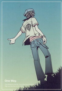 ポストカード イラスト ワカマツカオリ「One Way」100×148mm 郵便はがき メッセージカード 和風(W-05)