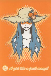 |XgJ[h CXg J}cJIuA girl like a bresh orangeIv100×148mm Xւ͂ bZ[WJ[h a(W-15)