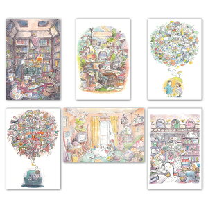 |XgJ[h6Zbg 킢݂ 100×150mm CXg[^[ Xւ͂ bZ[WJ[h 킢(MK-SET1)