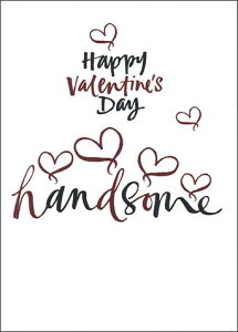 O[eBOJ[h yo^CzuHappy valentine's day handsomevyTCY/125×175mmzy̐F/ԁzy/nzyJ[tHCHz(S127)