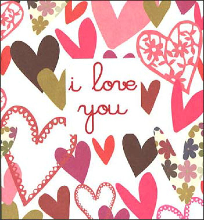 楽天市場 グリーティングカード バレンタイン I Love You 封筒サイズ 135 145mm 封筒の色 白 中面 無地 エンボス加工あり Tut037 ユージニア 楽天市場店