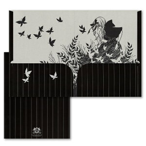 ワカマツカオリ アートフォリオ「女性」A4収納可 イラスト 和風 ポートフォリオ 紙製 ファイル 書類収納