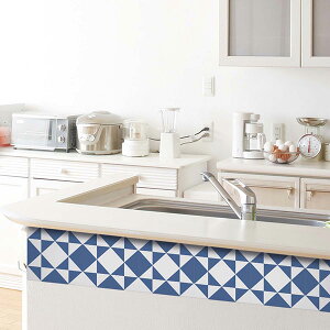 �h���W���[ �^�C���X�e�b�J�[����6�V�[�g�uNAVY BLUE TRIANGLES�v �L�b�`���p�i ���ɋ��� �r�j�[�� �ǎ� �͗l �X�N�G�A(75009124-6)