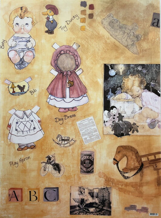 楽天市場 ラッピングペーパー 着せ替え人形 多目的 包装紙 プレゼント アルファベット ギフト 贈り物 Wp7285 ユージニア 楽天市場店