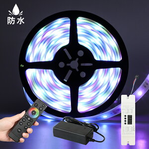 150~N[|LEDe[vCg 5m h  RGB ԐڏƖ RΉ SMD5050 LEDe[v s [@\ L^ ԐڏƖ lede[v DC12V ACA_v^[ JE^[ I V[P
