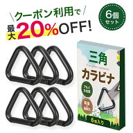 【 楽天1位受賞★レビュー特典付き 】＼クーポンで最大20％OFF！／カラビナ 三角 ミニ 6個セット 黒 キー…