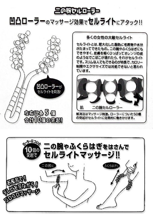 楽天市場 売切れごめん 即出荷 二の腕 セルローラー エステローラー コロコロダイエット ローラー ボディ 腕 レッグ 凹凸ローラーのマッサージ効果でセルライトにアタック 50個の突起が楽々にマッサージします 全身用 風呂 コロコロ 男女兼用 あす楽対応 Az 760