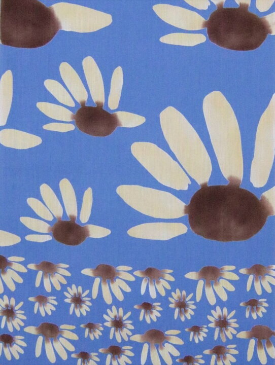 楽天市場 浴衣 反物 ツモリチサト 青色地 ひまわり柄 No 274 浴衣 着物の反物 生地 の堀田