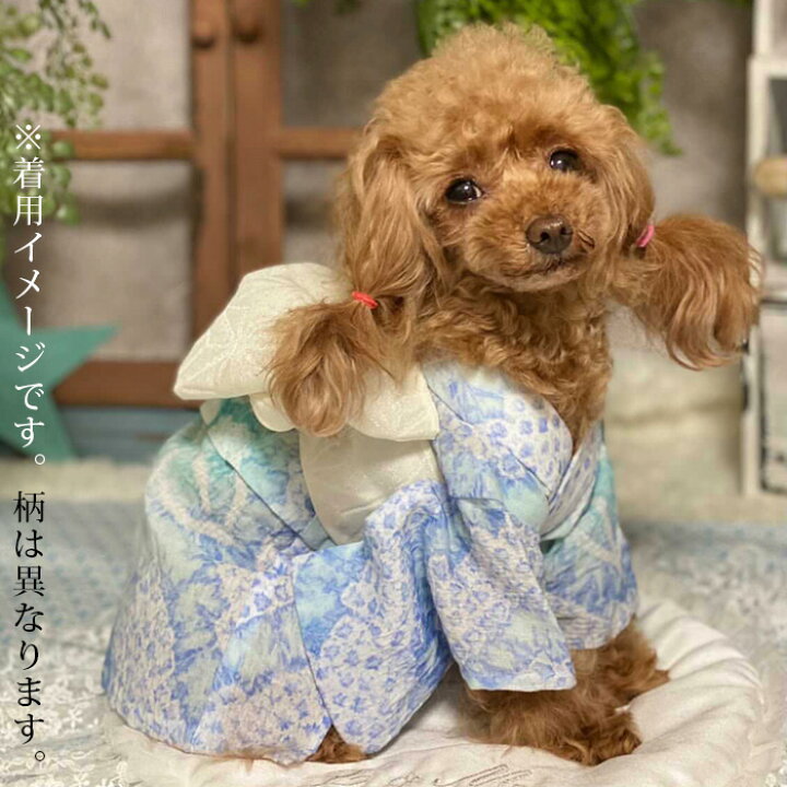 楽天市場 犬 服 夏服 浴衣 セット 犬服 有松絞り 着物 夏祭り ペット服 ペット浴衣 ドッグウェア 愛犬用浴衣 わんこ服 ブルー 白 ドット 小型犬 S M かわいい おしゃれ 高級 旅行 お出かけ お散歩 有松絞り浴衣 ゆかた屋つゆくさ
