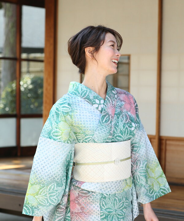 楽天市場】【フリーサイズ】浴衣 有松絞り レディース 花だん 花柄  