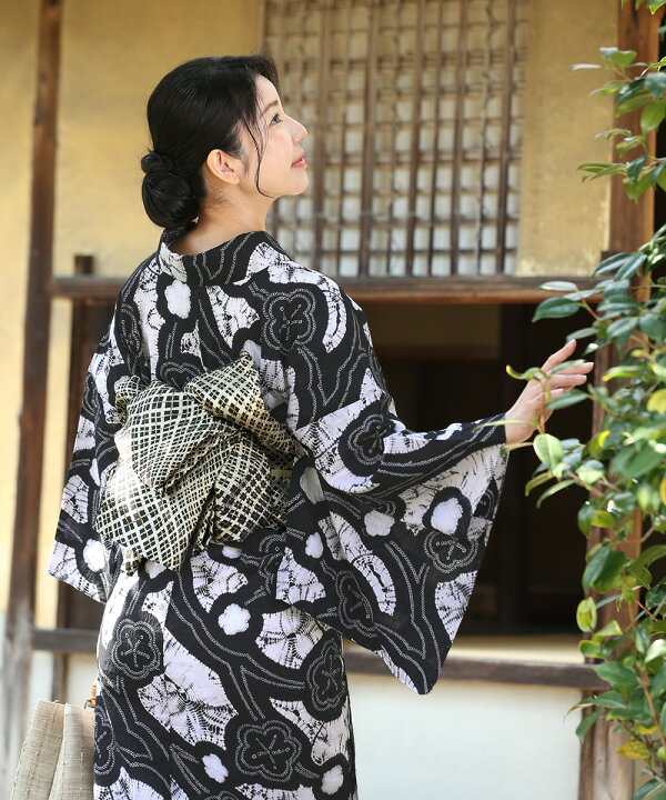 楽天市場】【フリーサイズ】浴衣 有松絞り レディース 梅枝 花柄  