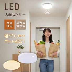 ＼生活応援キャンペーン全商品対象クーポン50％OFF配布中／LED シーリングライト 小型 コンパクト センサーライト コンセント 人感センサー 付き ライト 節電 自動点灯 明るさ 感知 夜間ライト 薄型 常夜灯 補助灯 室内照明 室内 階段 玄関 廊下 転倒防止 安全 寝室