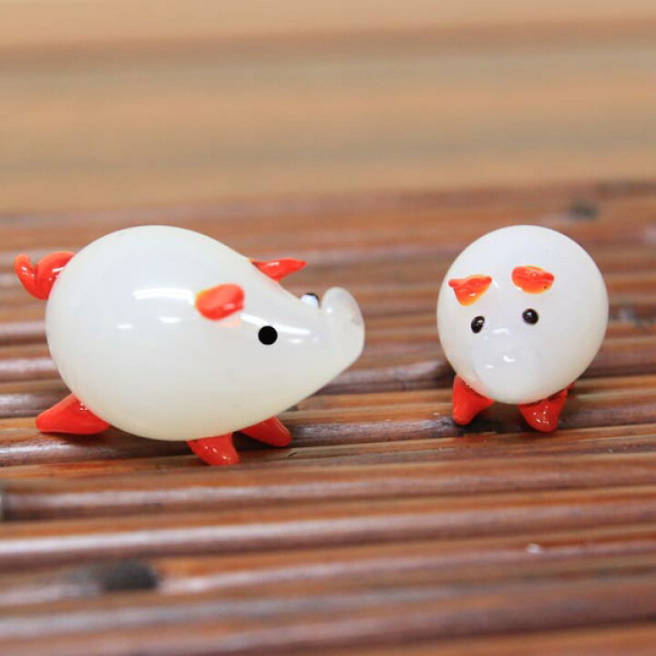 楽天市場】ガラス細工：親子ぶたちゃんセット*♪資材 : 遊恵盆栽 楽天 