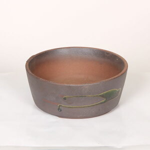 鉢:瀬戸焼鉢 18cm 茶色* 資材