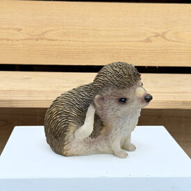 雑貨 置物 フィギュア：ハリネズミ A*hedgehog はりねずみ フィギア H13.2cm アンティーク調