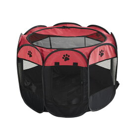 【高評価5点】折りたたみペットサークル 73×43cm 八角形ペットケージ ペットサークル プレイサークル ペットテント メッシュ サークル ケージ ペット用サークル ペット用ケージ 屋外 室内用 犬ケージ 猫ケージ うさぎ ペット ケージ 八角形 避難 防災 災害 通気性 軽量