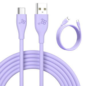 USB-A to USB-CP[u X}z X}[gtH 2{Zbg 1.2m 2m Android USB Type-C P[u 3A QC3.0Ή VRS fɂ fɋ \`bv 炩 f[^] ϋv AhC