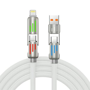 4in1�}���[�d�P�[�u�� 240W �}���[�d �ϋv�� USB�V���R���P�[�u�� TYPE-C iPhone 1M LED���C�g PD3.1 �P�[�u�� 480Mbps type-c�P�[�u�� �����\�`�b�v �f�[�^�]�� �f���ɋ��� �������� iPhone16/iPhone15/iPhone13�V