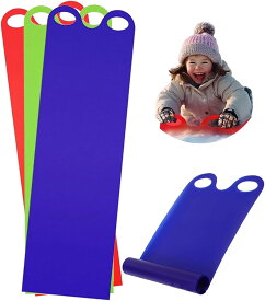 折りたたみ式 ロールアップスノースライダー ハンドル付き ソリ 雪遊び 子供用 軽量そり 子供大人兼用 雪・芝生対応 持ち運び便利 多用途アウトドアスポーツ用品