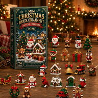 24日 ミニ クリスマス ブリック オーナメント アドベントカレンダー 24個 ホリデー ブラインドボックス D…