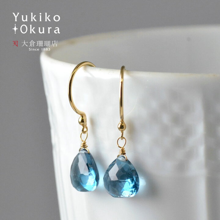 楽天市場】【ポイント最大34倍】ロンドンブルートパーズ ピアス K18 18 