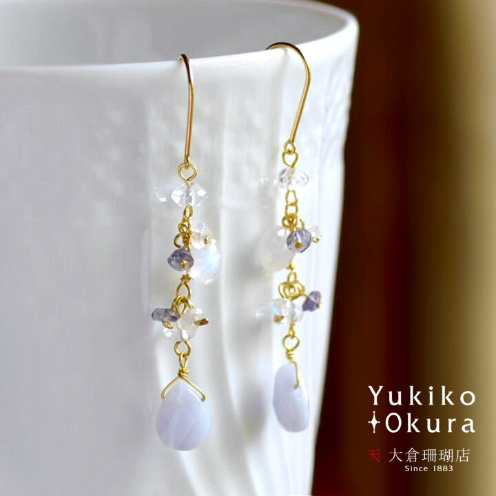 楽天市場】ブルーレース ピアス イヤリング アイオライト クォーツ 
