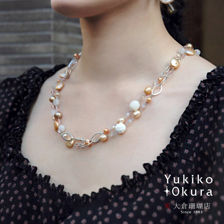 ✨ 153cm超ロング 淡水パールネックレス 強照り 3〜4mm +シェル✨ 天然 