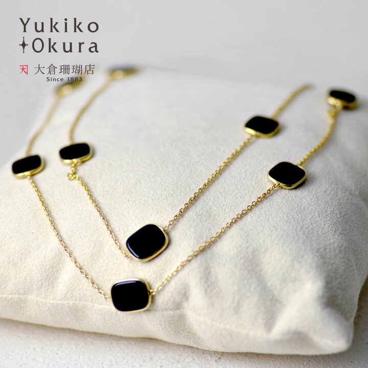 楽天市場】オニキス ステーション ロング ネックレス シルバー 925 SV 