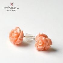 楽天市場】珊瑚 薔薇 ピアスの通販