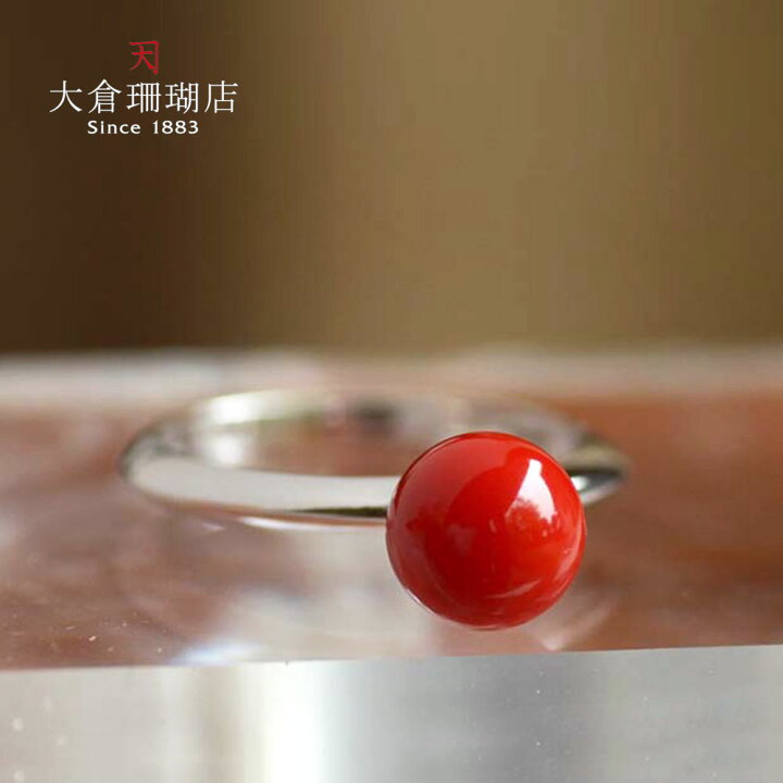 K18 天然血赤珊瑚 国産本サンゴ 指輪リング 8号 4.63g(A899) 楽天市場 