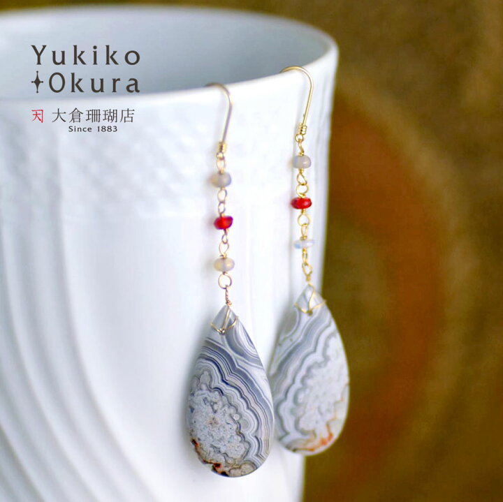 楽天市場】クレ−ジーレースアゲイト ピアス オパール 18金 K18 