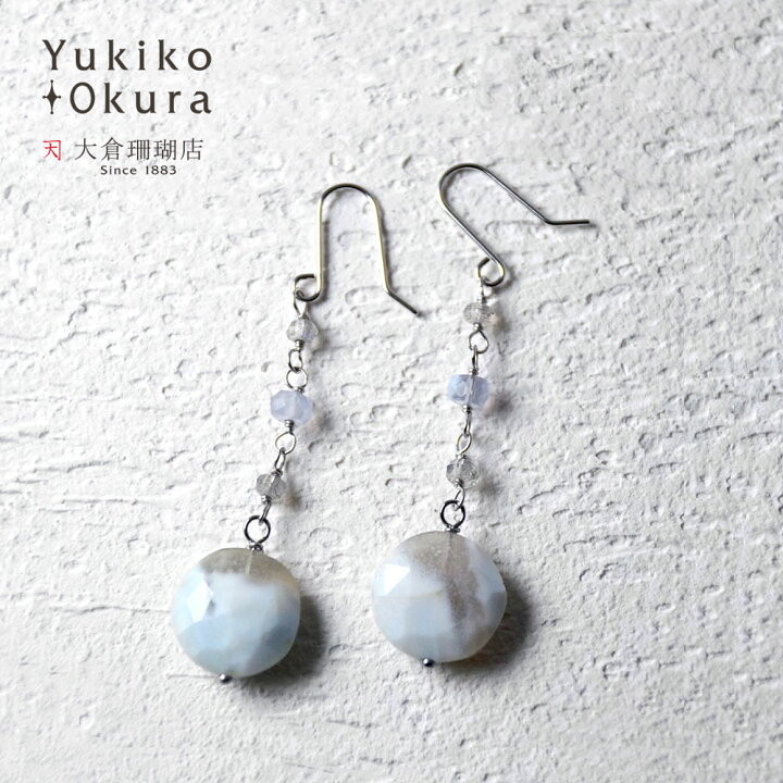 楽天市場】【全品ポイント5倍】ピアス バンデットアゲイト グレイ 