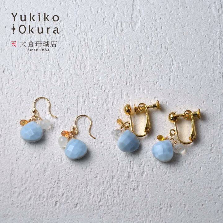 楽天市場】イヤリング ピアス ブルーオパール サファイア レインボー  