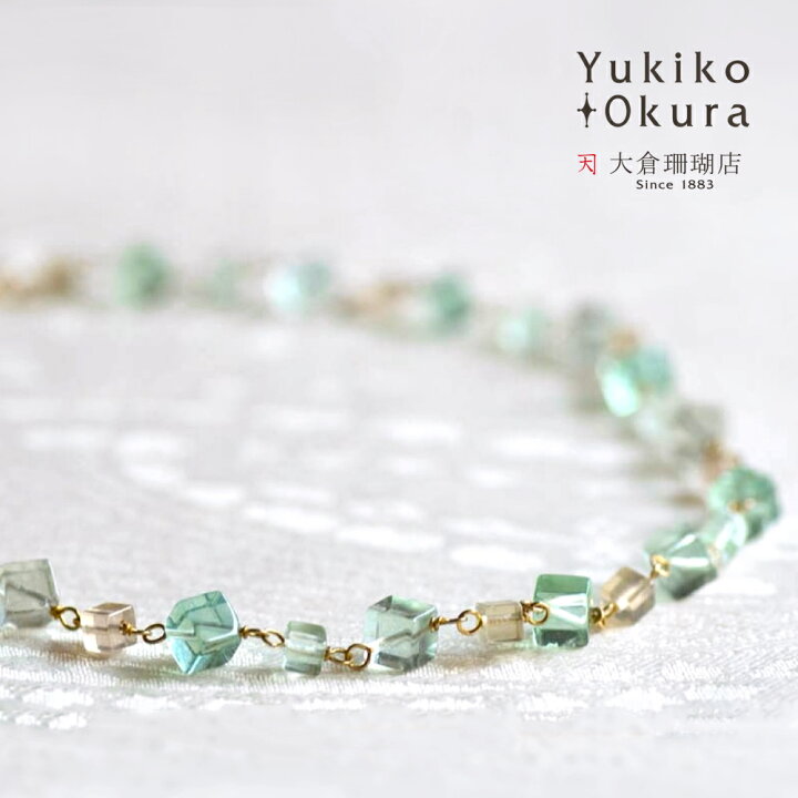 楽天市場】【全品ポイント10倍】フローライト ネックレス キューブ 