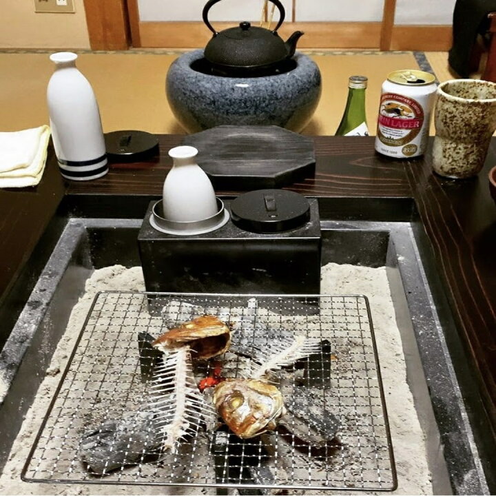 楽天市場】【灰 五徳 酒燗器 徳利セット】大型囲炉裏テーブル座卓 