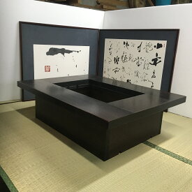 ちび囲炉裏 800X600X280mm 蓋付 新品 受注生産 囲炉裏 テーブル センターテーブル 囲炉裏 炭火焼き 炭火焼き 手作り ブラウン 無垢材 四国の杉 炉 鉄 耐熱塗装