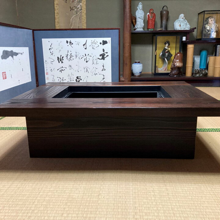 楽天市場】囲炉裏テーブル 座卓タイプ 1000x800x280mm 蓋付 普通 
